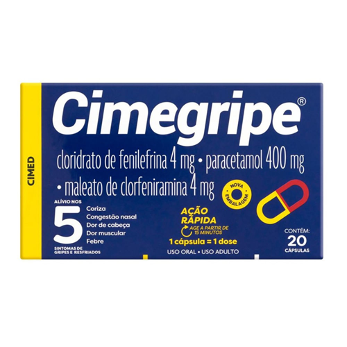 Antigripal Cimegripe 20 Cápsulas